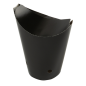 GOBELETS À FRITES AVEC FERMETURE 16 OZ - 480 ML 220 + 18PE G/M2 8,5x14 CM NOIR CARTON (50 UNITÉ)