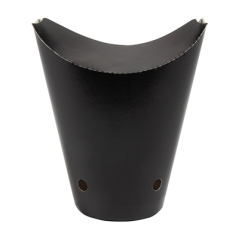 GOBELETS À FRITES AVEC FERMETURE 16 OZ - 480 ML 220 + 18PE G/M2 8,5x14 CM NOIR CARTON (50 UNITÉ)