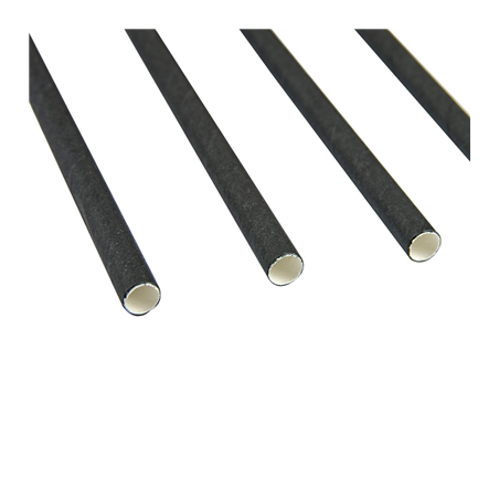 PAILLES DROITES 'PAPER'  Ø0,60x20 CM NOIR PAPIER (3000 UNITÉ)