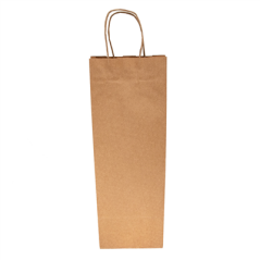 SACS SOS AVEC ANSES 1 BOUTEILLE  100 G/M2 14+8x40 CM NATUREL KRAFT (250 UNITÉ)