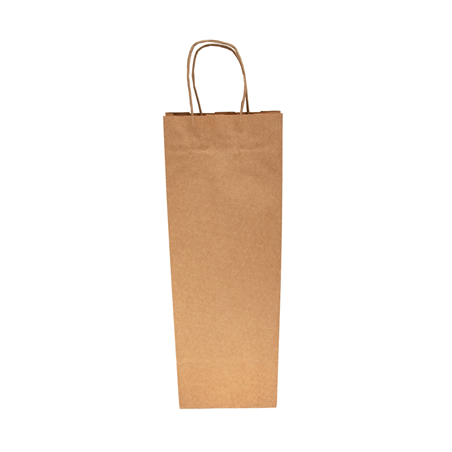 SACS SOS AVEC ANSES 1 BOUTEILLE  100 G/M2 14+8x40 CM NATUREL KRAFT (250 UNITÉ)