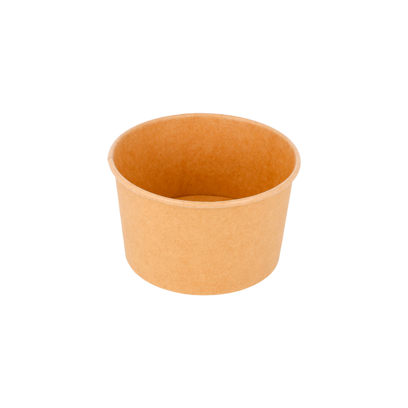 POTS À GLACES 240 ML 250 + 18 PE G/M2 Ø9,4x5,5 CM MARRON CARTON (2000 UNITÉ)