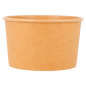 POTS À GLACES 240 ML 250 + 18 PE G/M2 Ø9,4x5,5 CM MARRON CARTON (2000 UNITÉ)