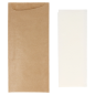 SACS COUVERTS + SERVIETTE 'JUST IN TIME' 80+10PE G/M2 8,5x19,5 CM NATUREL KRAFT VERGÉ (250 UNITÉ)