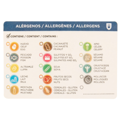 ÉTIQUETTES ADHESIVES ALLERGÈNES EN ROULEAU