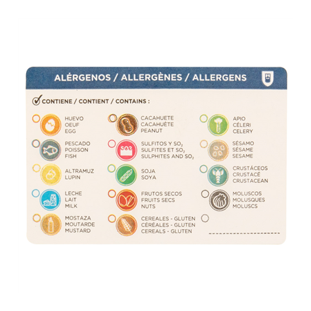 ÉTIQUETTES ADHESIVES ALLERGÈNES EN ROULEAU