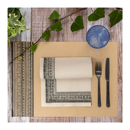 SETS DE TABLE OFFSET 'NAIROBI' 70 G/M2 31x43 CM QUADRICHROMIE KRAFT (2000 UNITÉ)