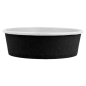 POTS SALADIERS 500 ML - 16,6 oz 300 + 18 PE G/M2 Ø15/12,8x4,5 CM NOIR CARTON (300 UNITÉ)