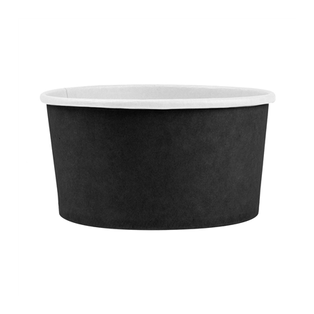 SALADIERS 1000 ML - 33,3 oz 300 + 18 PE G/M2 Ø15/12,8x6 CM NOIR CARTON (300 UNITÉ)