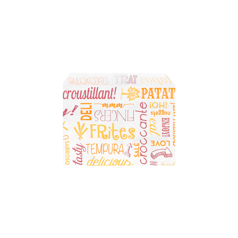 SACHET POUR FRITURES 'PAROLE' 32 G/M2 12x9 CM BLANC PARCH.INGRAISSABLE (1000 UNITÉ)