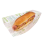 PAPIER INGRAISSABLES OUVERT 2 CÔTÉS - HOT DOG 'PAROLE' 35 G/M2 9+3x22 CM BLANC PARCH.INGRAISSABLE (500 UNITÉ)