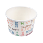 POTS À GLACES 'PAROLE' 120 ML 210 + 18 PE G/M2 Ø7,7x4,7 CM BLANC CARTON (2000 UNITÉ)