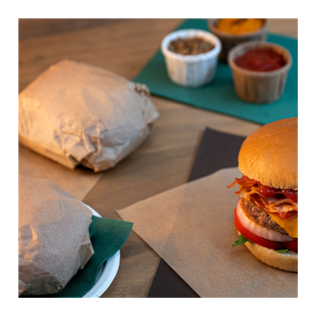 PAPIER INGRAISSABLES FAST FOOD  34 G/M2 28x34 CM NATUREL PARCH.INGRAISSABLE (1000 UNITÉ)