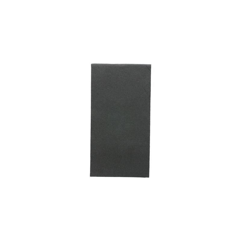 SERVIETTES ECOLABEL P. 1/8 'DOUBLE POINT' 18 G/M2 40x40 CM NOIR OUATE (1200 UNITÉ)