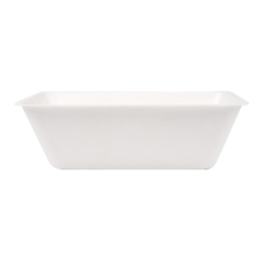 BARQUETTES 'BIONIC' 1000 ML 20x13,3x6 CM BLANC BAGASSE (500 UNITÉ)