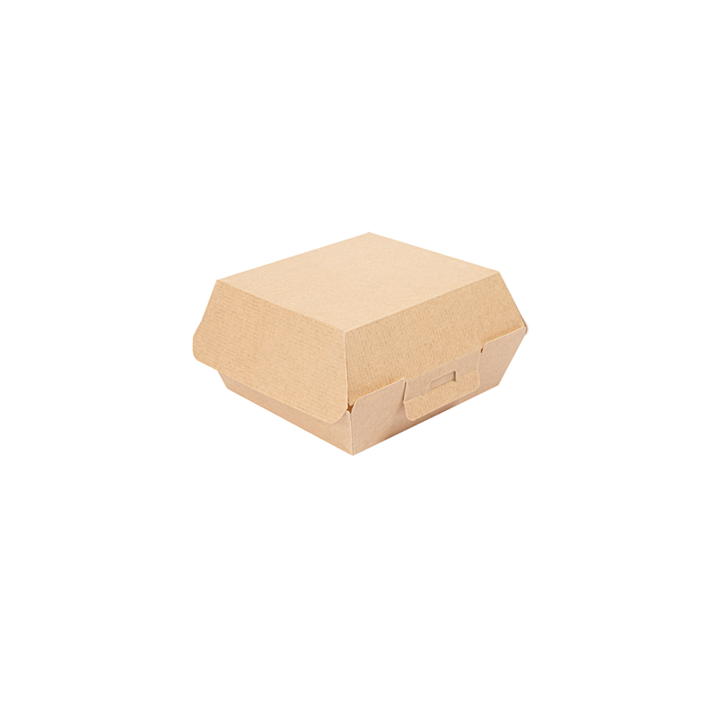 BOÎTES HAMBURGER 'THEPACK' 220 G/M2 13x12,5x6,2 CM (S) NATUREL CARTON ONDULÉ NANO-MICRO (450 UNITÉ)