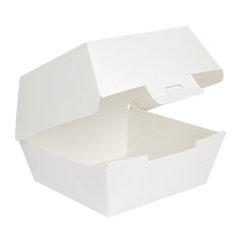BOÎTES HAMBURGER 'THEPACK' 230 G/M2 13x12,5x9 CM (M) BLANC CARTON ONDULÉ NANO-MICRO (500 UNITÉ)