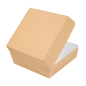 BOÎTES HAMBURGER 'THEPACK' 220 G/M2 17,6x16,8x7,8 CM (XL WIDER) NATUREL CARTON ONDULÉ NANO-MICRO (300 UNITÉ)