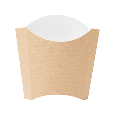 BOÎTES À FRITES STANDARD 'THEPACK' 135 G 220 G/M2 13x8x13,5 CM NATUREL CARTON ONDULÉ NANO-MICRO (1200 UNITÉ)