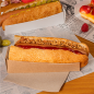 PELLES HOT DOG 'THEPACK' 220 G/M2 4,7x18,2x4 CM NATUREL CARTON ONDULÉ NANO-MICRO (1200 UNITÉ)