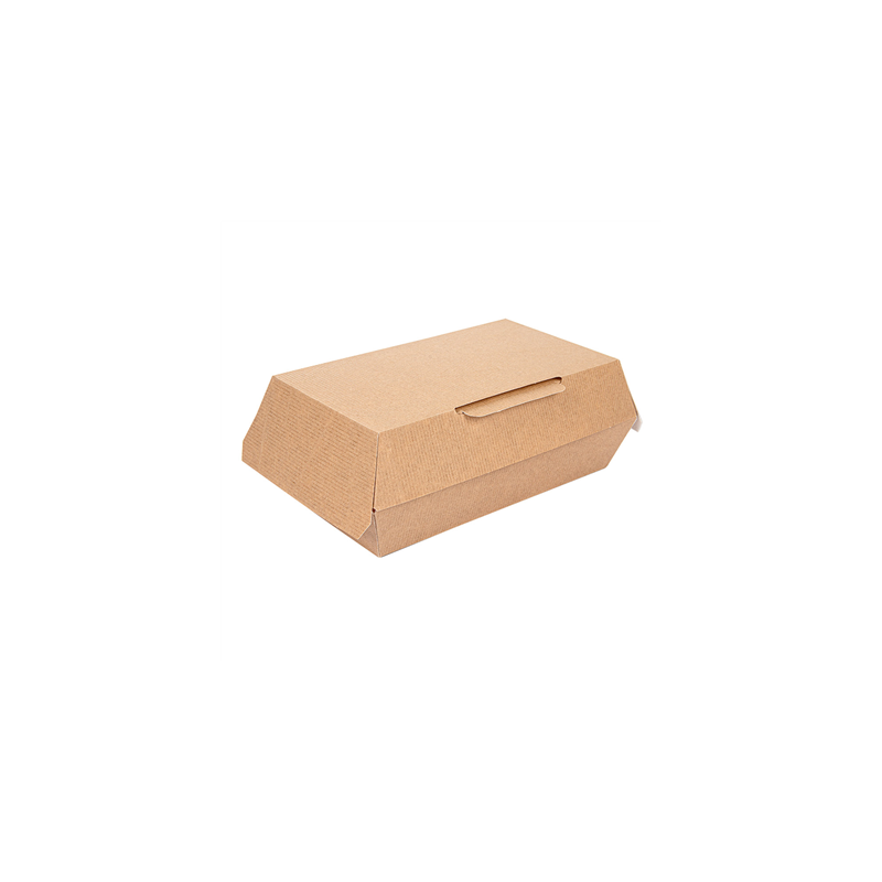 BOÎTES "LUNCH BOX" 'THEPACK' 220 G/M2 19,5x11,5x6,5 CM NATUREL CARTON ONDULÉ NANO-MICRO (300 UNITÉ)