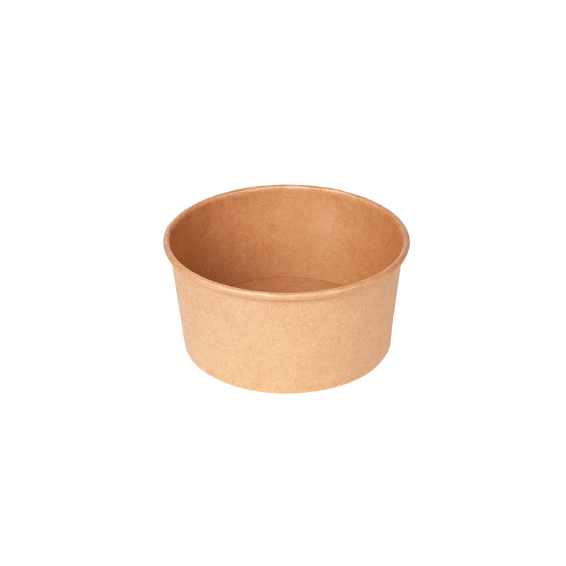 POTS SALADIERS 750 ML 320 + 18 PE G/M2 Ø 14,5/12,5x7 CM NATUREL KRAFT (500 UNITÉ)