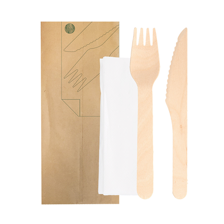 SET 3/1 FOURCHETTE, COUTEAU, SERVIETTE