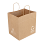 SACS SOS TRAITEUR AVEC ANSES  80 G/M2 26+17x24 CM NATUREL KRAFT (250 UNITÉ)