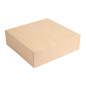 BOÎTES PATISSERIES SANS FENÊTRE 'THEPACK' 240 G/M2 26x26x8 CM NATUREL CARTON ONDULÉ NANO-MICRO (100 UNITÉ)