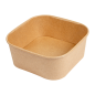 RÉCIPIENTS CARRÉS 1230 ML 320 + 26 PE G/M2 16,7x16,7x6,6 CM NATUREL KRAFT (300 UNITÉ)