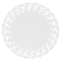 DENTELLES RONDES AJOURÉES  53 G/M2 Ø 14 CM BLANC PAPIER (250 UNITÉ)