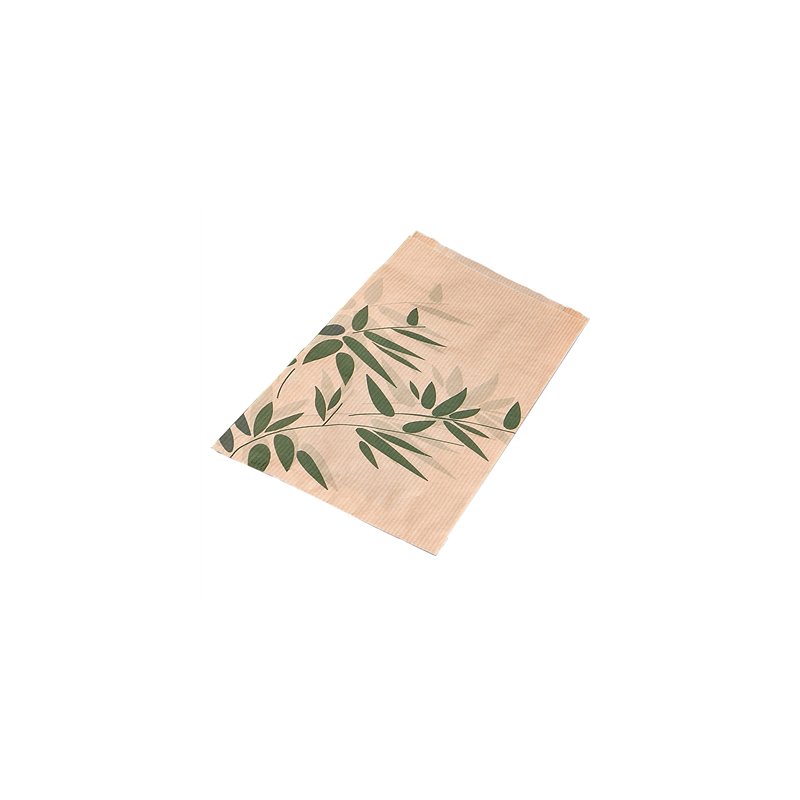 SACHETS CROISSANTS 'FEEL GREEN' 32 G/M2 12+5x14 CM NATUREL KRAFT (500 UNITÉ)