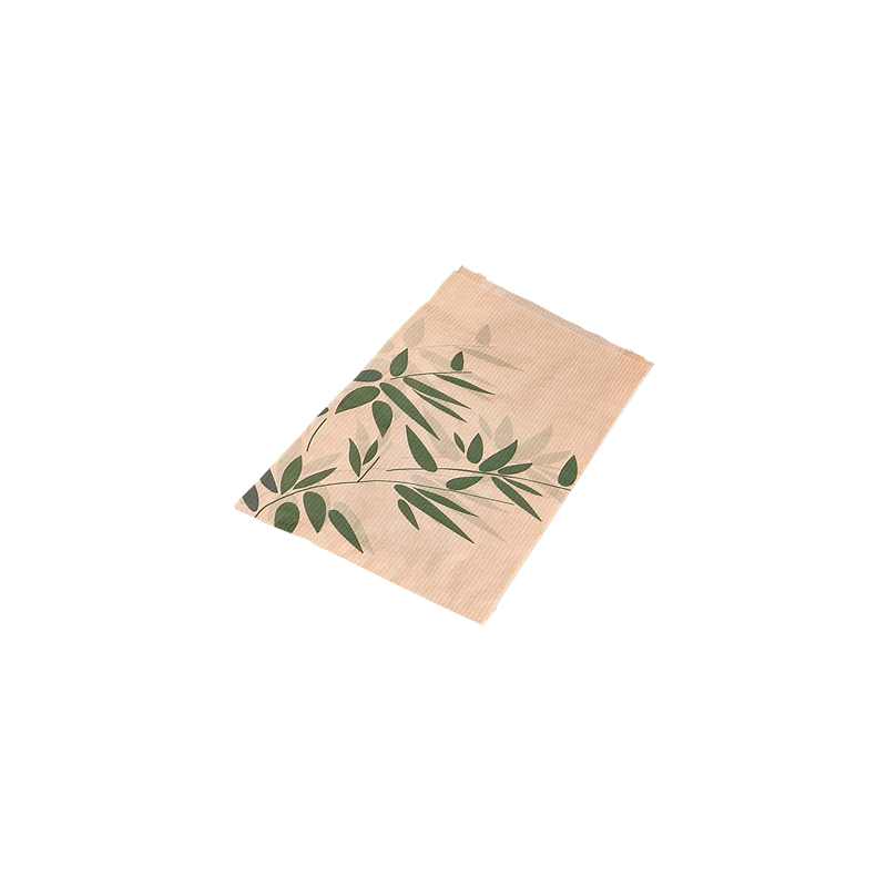 SACHETS CROISSANTS 'FEEL GREEN' 32 G/M2 14+7x22 CM NATUREL KRAFT (500 UNITÉ)