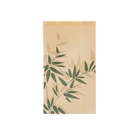 SACHETS CROISSANTS 'FEEL GREEN' 32 G/M2 14+7x26 CM NATUREL KRAFT (500 UNITÉ)