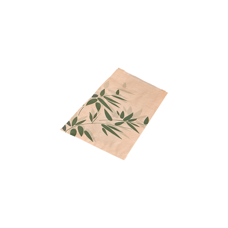 SACHETS CROISSANTS 'FEEL GREEN' 32 G/M2 19+8x26 CM NATUREL KRAFT (500 UNITÉ)