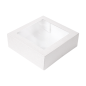 BOÎTES PÂTISSERIES AVEC FENÊTRE 'THEPACK' 250 G/M2 + OPP 23x23x7,5 CM BLANC CARTON ONDULÉ NANO-MICRO (200 UNITÉ)