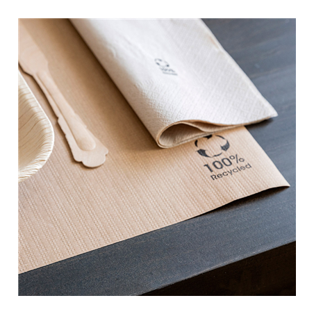 SETS DE TABLE - RECYCLÉS 80 G/M2 31x43 CM NATUREL PAPIER (1000 UNITÉ)