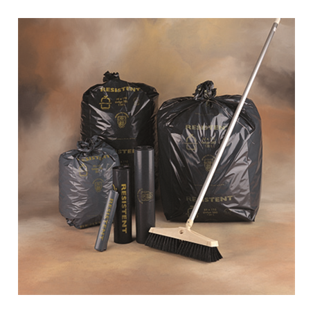 10 U. SACS POUBELLE 130 L 70µ 88x115 CM NOIR LDPE (10 UNITÉ)