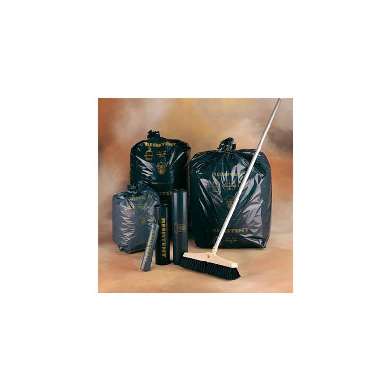 10 U. SACS POUBELLE 180 L 80µ 97x120 CM NOIR LDPE (10 UNITÉ)