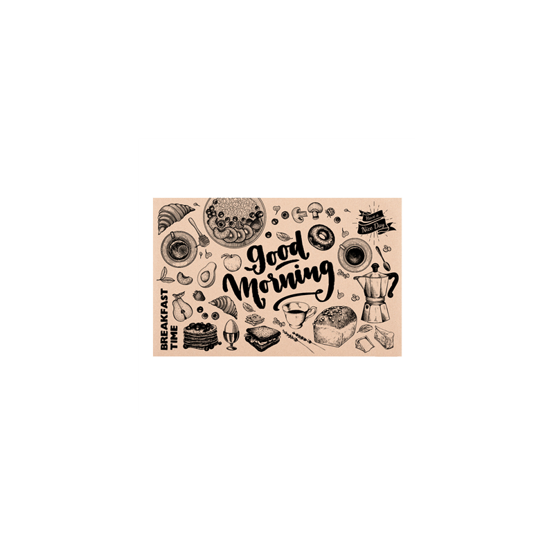 SETS DE TABLE 'GOOD MORNING' 115 G/M2 24,5x38,5 CM NATUREL KRAFT (1000 UNITÉ)