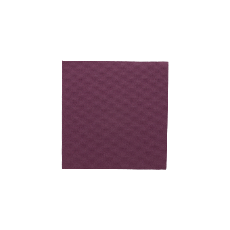 SERVIETTES ECOLABEL 'DOUBLE POINT' 18 G/M2 39x39 CM PRUNE OUATE (1200 UNITÉ)