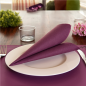 SERVIETTES ECOLABEL 'DOUBLE POINT' 18 G/M2 39x39 CM PRUNE OUATE (1200 UNITÉ)