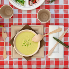 SERV. ECOLABEL AVEC LISERÉ  "PLUS"