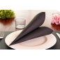 SERVIETTES ECOLABEL 'DOUBLE POINT' 18 G/M2 39x39 CM NOIR OUATE (1200 UNITÉ)