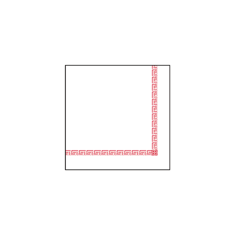 SERVIETTES "GRECQUE"  45 G/M2 40x40 CM BLANC AIRLAID (700 UNITÉ)
