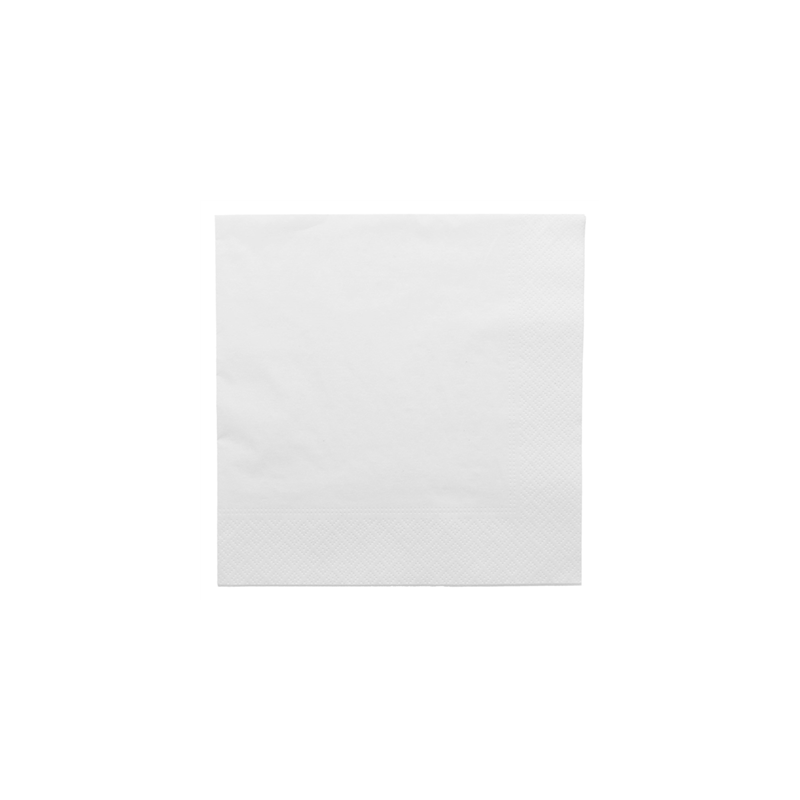 SERVIETTES ECOLABEL 2 PLIS  18 G/M2 39x39 CM BLANC OUATE (1600 UNITÉ)