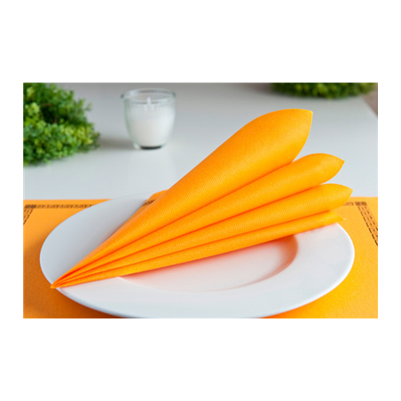 SERVIETTES  55 G/M2 40x40 CM MANDARINE AIRLAID (700 UNITÉ)