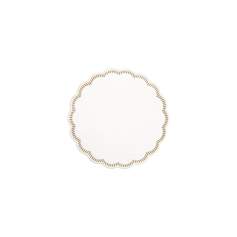 DESSOUS DE VERRE 9 PLIS  8x18 G/M2 + (30+12) G/M2 Ø9 CM BLANC OUATE (3000 UNITÉ)