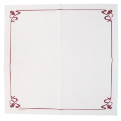 SERVIETTES "ROSE"  45 G/M2 40x40 CM BLANC AIRLAID (700 UNITÉ)