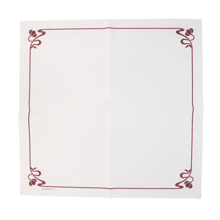 SERVIETTES "ROSE"  45 G/M2 40x40 CM BLANC AIRLAID (700 UNITÉ)